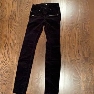 Black Hudson pants with zippers and pockets